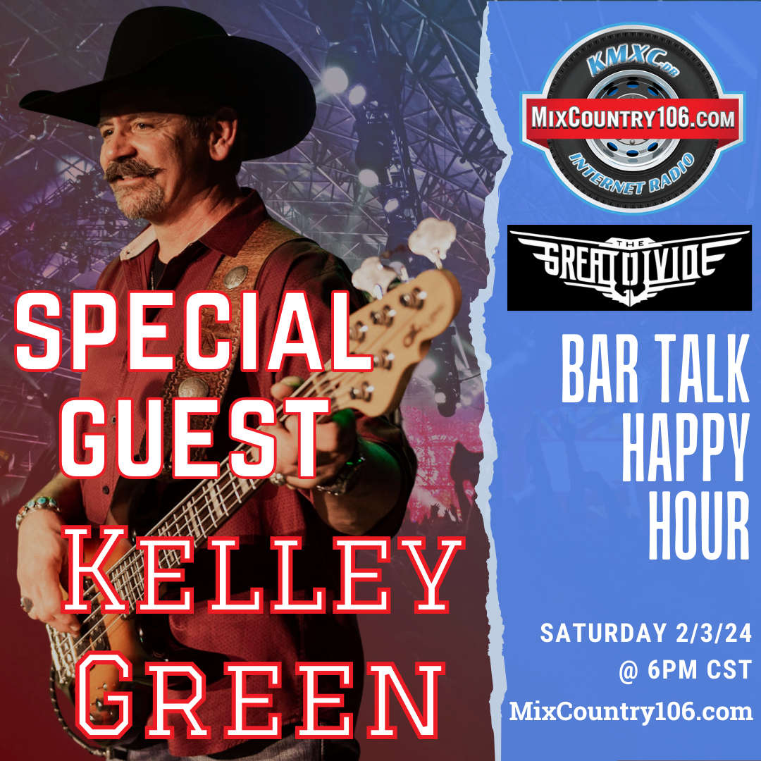 Basslines and Bar Talk: A Night with Kelley Green of The Great Divide on Mix Country 106’s Bar Talk Happy Hour